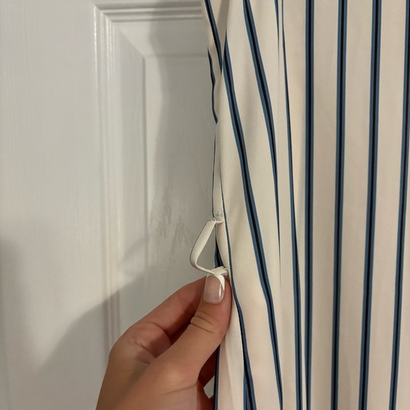 L'Academie Striped Button Down Sleeveless Shirt Dress - Picture 6 of 8